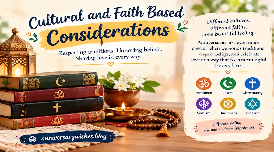 Cultural and Faith Based Anniversary Considerations, AnniversaryWishes.blog