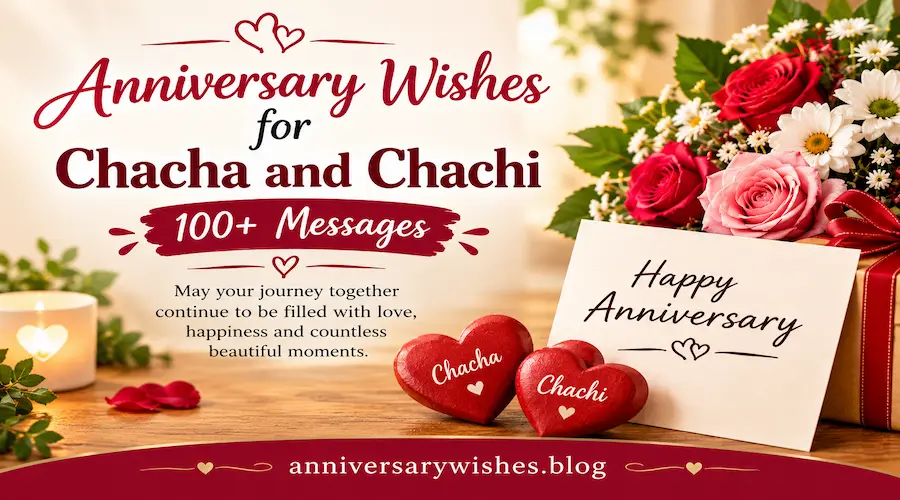 Anniversary Wishes for Chacha and Chachi: 100+ Messages with flowers and a greeting card, anniversarywishes.blog